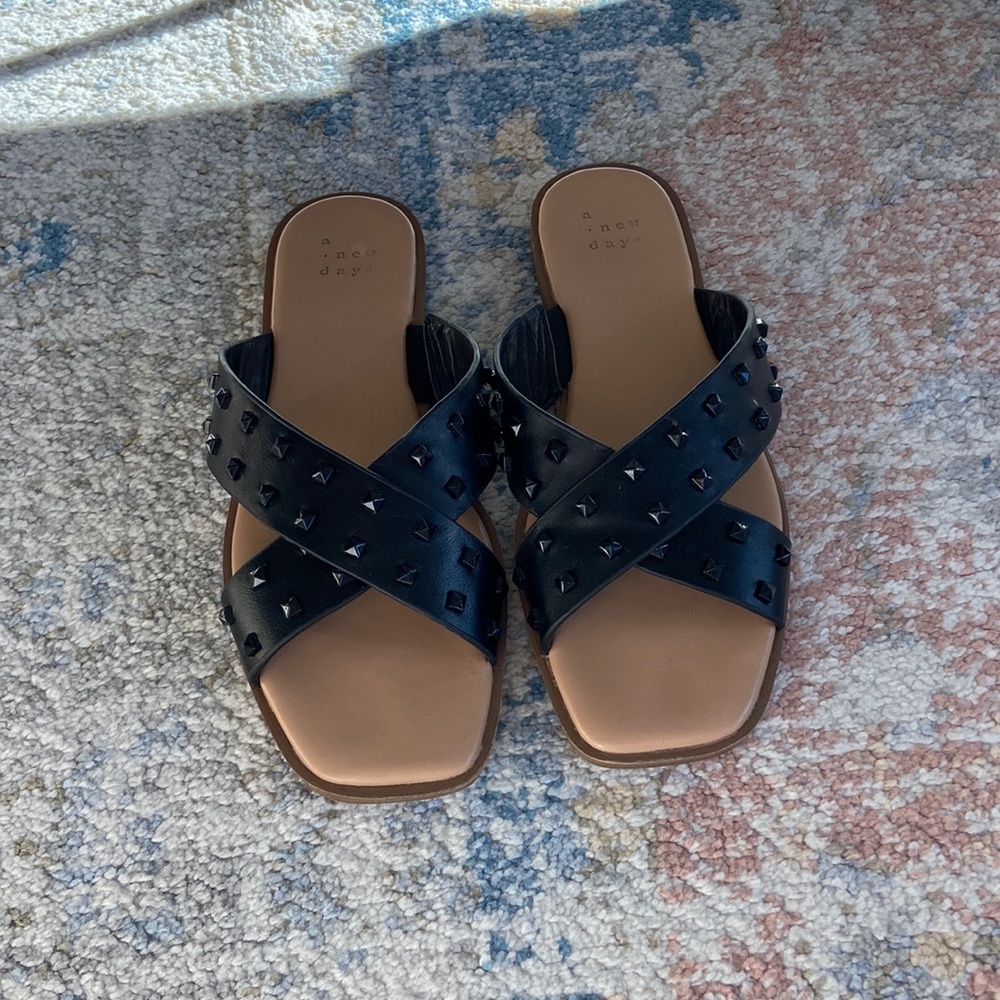 A New Day Square Toe Studded Sandals